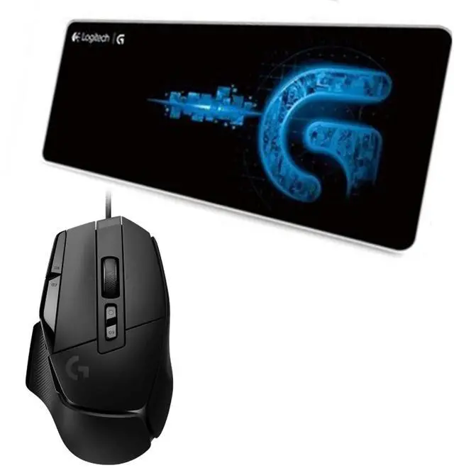 Main image of Logitech G502 X Wired Gaming Mouse + F0053 blackblue Large Fine Surface Mouse Pad Combo, LIGHTFORCE Hybrid Switches, HERO 25K Sensor, Thickened, NonSlip Rubber Backing, Low Friction, 31.5*12*0.2in,