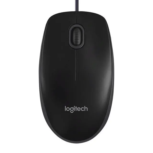 Alt view image 2 of 7 - Logitech B100 Wired Mouse + F0053 blackblue Fine Surface Pad Combo, USB Connect, 1000DPI, 3 Buttons, Thickened, NonSlip Backing, Low Friction, 28*12*0.2in, 70cm*30cm*0.3cm