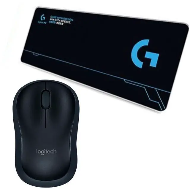 Main image of Logitech B175 Silent Wireless Mouse + F00515black Fine Surface Pad Combo, Micro Receiver, 1000DPI, Thickened, NonSlip Backing, Low Friction, 28*12*0.2in, 70cm*30cm*0.3cmBlack