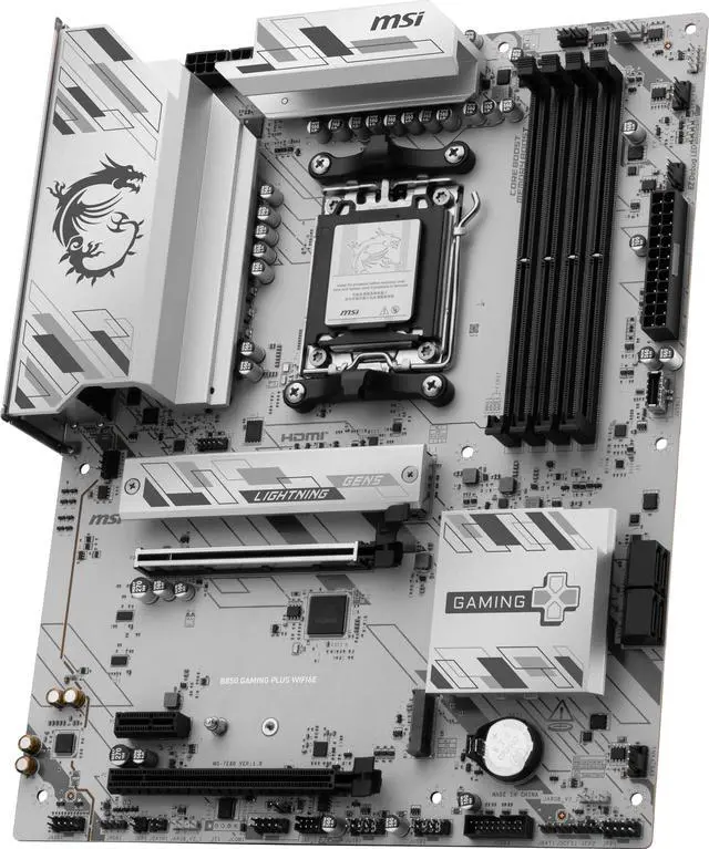 Alt view image 6 of 7 - MSI B850 GAMING PLUS WIFI6E Motherboard & AMD Ryzen 9 9950X3D CPU Combo, AM5 - DDR5 Memory Boost 8200+ MT/s (OC), PCIe 4.0 x16, M.2 Gen5, Wi-Fi 6E, 2.5G LAN