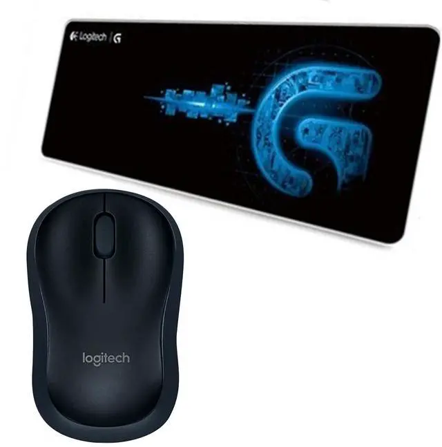 Main image of Logitech B175 Silent Wireless Mouse + F0053 blackblue Fine Surface Pad Combo, Micro Receiver, 1000DPI, Thickened, NonSlip Backing, Low Friction, 28*12*0.2in, 70cm*30cm*0.3cm
