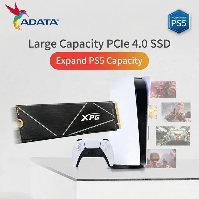 Alt view image 5 of 7 - ADATA XPG S70BLADE 1TB PCIe4.0 NVMe M.2 2280 Internal SSD, 7400MB/s Read, 6800MB/s Write, 1GB DRAM Cache, TLC NAND, PS5 Compatible
