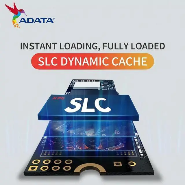 Alt view image 4 of 7 - ADATA XPG S70BLADE 1TB PCIe4.0 NVMe M.2 2280 Internal SSD, 7400MB/s Read, 6800MB/s Write, 1GB DRAM Cache, TLC NAND, PS5 Compatible