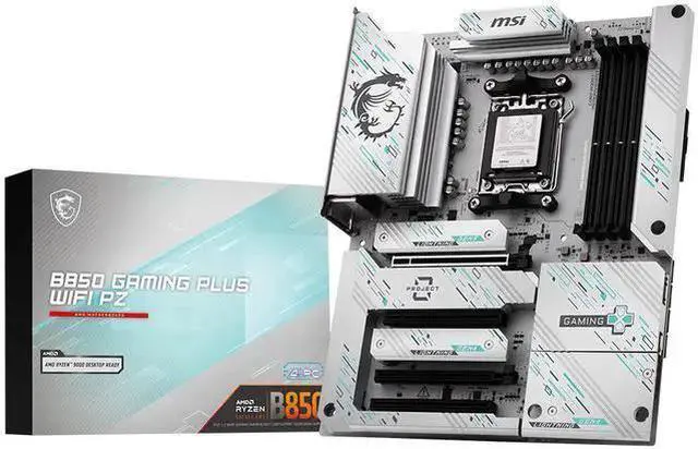 Alt view image 7 of 7 - MSI B850 GAMING PLUS WIFI PZ Motherboard & AMD Ryzen 9 9950X3D CPU Combo, 12+2+1 DRPS, DDR5, PCIe 5.0, Lighting Gen 5 x4 M.2, Wi-Fi 7, 5Gb LAN, USB 10Gbps Type-C