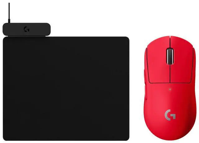 Main image of Logitech G PRO X Superlight 2 SE Red Lightweight RGB Wireless Gaming Mouse + POWERPLAY 2 Black Wireless Rechargeable Mouse Pad Combo, Low Latency, 44K DPI, 888+ IPS, Low Friction NonSlip Surface