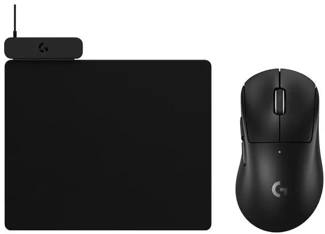 Main image of Logitech PRO X SUPERLIGHT 2 DEX Black Lightweight RGB Wireless Gaming Mouse + POWERPLAY 2 Black Wireless Rechargeable Mouse Pad Combo, Low Latency, GPW4 Generation, 44K DPI, 8kHz Polling