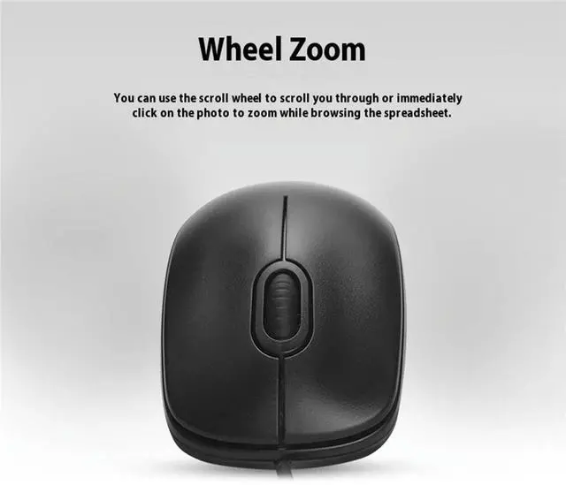 Alt view image 6 of 7 - Logitech M100R Mouse wired Mouse, Office Mouse Light Mouse Symmetric Mouse, 1000dpi, for Windows® 7 or later/macOS 10.11 or later/ChromeOS, Black