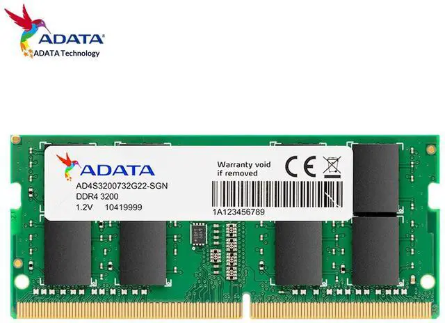 Main image of ADATA 8GB DDR4 3200MHz SODIMM Laptop Memory, 260Pin DDR4 SDRAM Notebook RAM