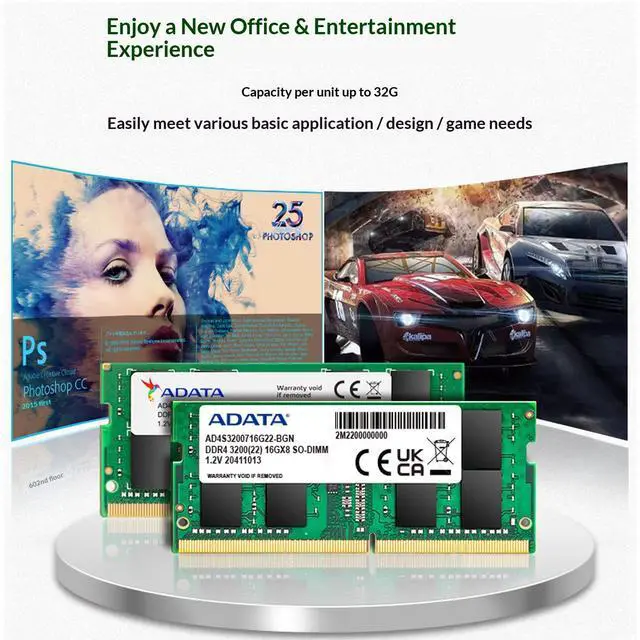 Alt view image 4 of 6 - ADATA 8GB DDR4 3200MHz SODIMM Laptop Memory, 260Pin DDR4 SDRAM Notebook RAM