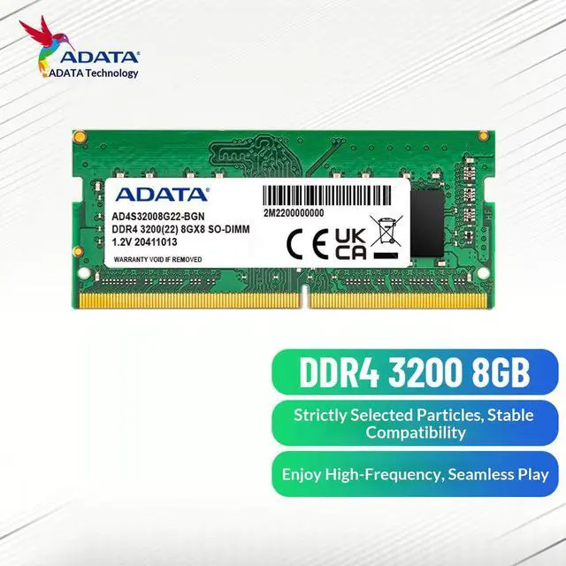 Alt view image 5 of 6 - ADATA 8GB DDR4 3200MHz SODIMM Laptop Memory, 260Pin DDR4 SDRAM Notebook RAM