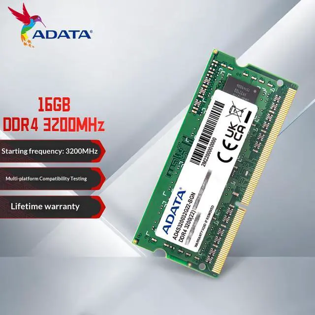 Alt view image 2 of 7 - ADATA 16GB DDR4 3200MHz SODIMM Laptop Memory, 260Pin DDR4 SDRAM Notebook RAM