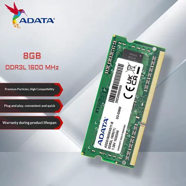 Alt view image 5 of 6 - ADATA 8GB DDR3L 1600MHz SODIMM Laptop Memory, 204Pin DDR3L SDRAM Notebook RAM