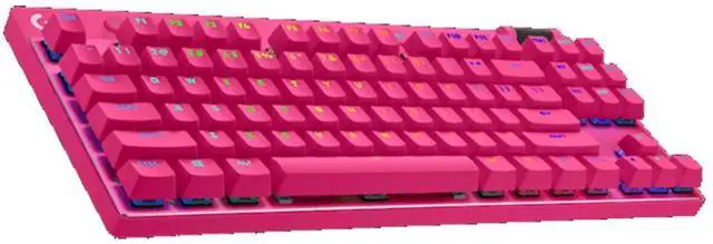 Alt view image 5 of 7 - Logitech G PRO 2 LIGHTSPEED Wireless Mouse + G PRO X TKL RAPID Wired Keyboard + G840 RosePink Mouse Pad Bundle, Pink, 31.50*11.81*0.12in Desk Mat, Gaming Set with Magnetic Switches & 44K DPI