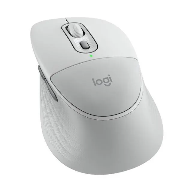 Alt view image 3 of 6 - Logitech Signature Comfort Plus M850 L Wireless Mouse, Bluetooth Mouse with Palm Cushion, Silent Clicks, PC, Mac - Optical - Wireless - Bluetooth - Off White - 4000 dpi - Scroll Wheel - 6, Off-white