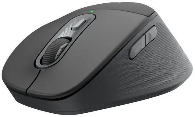 Alt view image 4 of 6 - Logitech Signature Comfort Plus M850 L Wireless Mouse, Bluetooth Mouse with Palm Cushion, Silent Clicks, PC, Mac - Optical - Wireless - Bluetooth - Off White - 4000 dpi - Scroll Wheel - 6, BLACK grey