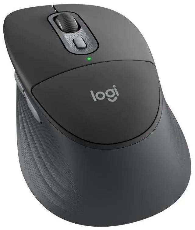 Alt view image 3 of 6 - Logitech Signature Comfort Plus M850 L Wireless Mouse, Bluetooth Mouse with Palm Cushion, Silent Clicks, PC, Mac - Optical - Wireless - Bluetooth - Off White - 4000 dpi - Scroll Wheel - 6, BLACK grey