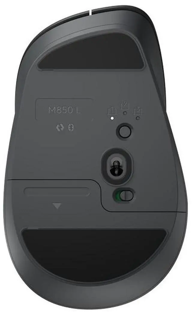 Alt view image 6 of 6 - Logitech Signature Comfort Plus M850 L Wireless Mouse, Bluetooth Mouse with Palm Cushion, Silent Clicks, PC, Mac - Optical - Wireless - Bluetooth - Off White - 4000 dpi - Scroll Wheel - 6, BLACK grey