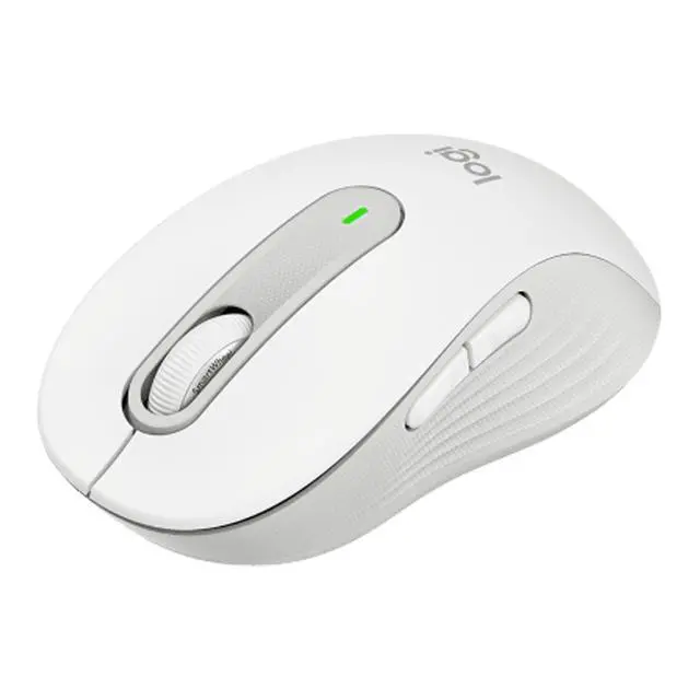 Alt view image 2 of 6 - Logitech Signature M650 L Wireless Mouse, Optical Bluetooth/Radio Frequency USB - 2000 dpi - Scroll Wheel - 5 Button(s) - 5 Programmable Button(s) - Large Hand/Palm Size - Left, white