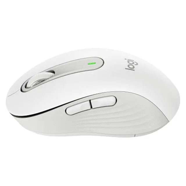 Alt view image 3 of 6 - Logitech Signature M650 L Wireless Mouse, Optical Bluetooth/Radio Frequency USB - 2000 dpi - Scroll Wheel - 5 Button(s) - 5 Programmable Button(s) - Large Hand/Palm Size - Left, white