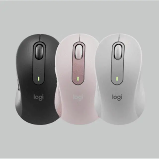 Alt view image 6 of 6 - Logitech Signature M650 L Wireless Mouse, Optical Bluetooth/Radio Frequency USB - 2000 dpi - Scroll Wheel - 5 Button(s) - 5 Programmable Button(s) - Large Hand/Palm Size - Left, white