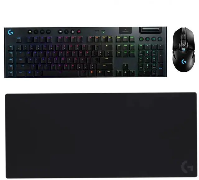 Main image of Logitech G903 HERO 25K + G913 + G840 Bundle, Ambidextrous LIGHTSPEED Wireless Gaming Mouse with 11 Programmable Buttons, GL Green Switch RGB Mechanical Keyboard, 35.43*15.75*0.12in Non-Slip Mouse Pad