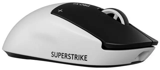 Alt view image 3 of 6 - Logitech PRO X2 SUPERSTRIKE LIGHTSPEED Wireless Gaming Mouse, Ultra-Fast Performance, Ultra Lightweight (61 g), Customizable Click Haptics, USB-C charging, for PC/Mac/Laptop, GPW5 white