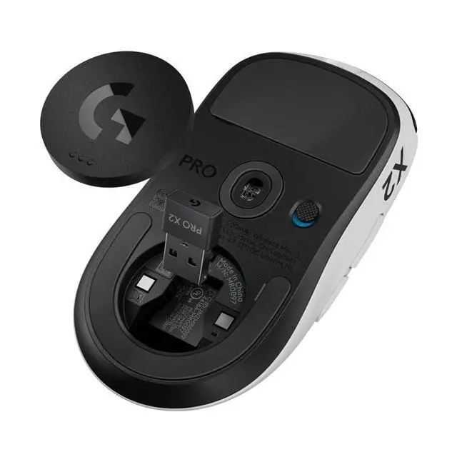 Alt view image 4 of 6 - Logitech PRO X2 SUPERSTRIKE LIGHTSPEED Wireless Gaming Mouse, Ultra-Fast Performance, Ultra Lightweight (61 g), Customizable Click Haptics, USB-C charging, for PC/Mac/Laptop, GPW5 white