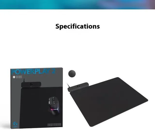 Alt view image 6 of 7 - Logitech Powerpaly 2 Wireless Rechargeable Mouse Pad, for G502 G309 G703 G903 Series gaming mouse, The Complete GPW Series gaming mouse ,Black