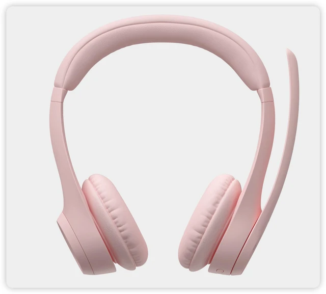 Alt view image 3 of 7 - Logitech Zone 300 Wireless Bluetooth Headset, With Noise-Canceling Microphone, Compatible with Windows, Mac, Chrome, Linux, iOS, iPadOS, Android - Rose pink
