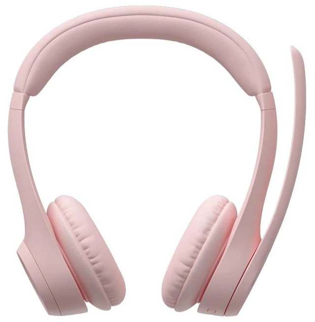 Alt view image 7 of 7 - Logitech Zone 300 Wireless Bluetooth Headset, With Noise-Canceling Microphone, Compatible with Windows, Mac, Chrome, Linux, iOS, iPadOS, Android - Rose pink