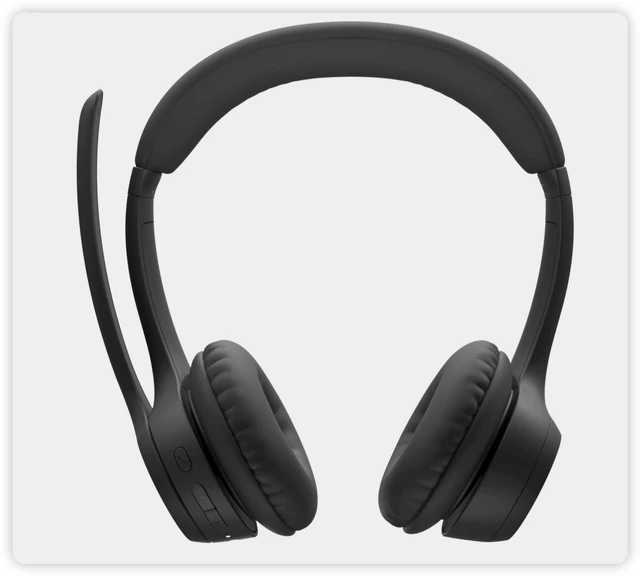 Alt view image 4 of 7 - Logitech Zone 300 Wireless Bluetooth Headset, With Noise-Canceling Microphone, Compatible with Windows, Mac, Chrome, Linux, iOS, iPadOS, Android -black