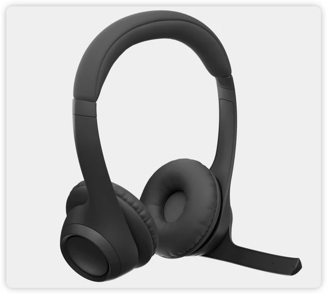 Alt view image 6 of 7 - Logitech Zone 300 Wireless Bluetooth Headset, With Noise-Canceling Microphone, Compatible with Windows, Mac, Chrome, Linux, iOS, iPadOS, Android -black