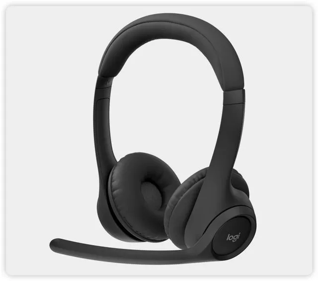 Alt view image 2 of 7 - Logitech Zone 300 Wireless Bluetooth Headset, With Noise-Canceling Microphone, Compatible with Windows, Mac, Chrome, Linux, iOS, iPadOS, Android -black