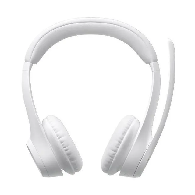 Alt view image 7 of 7 - Logitech Zone 300 Wireless Bluetooth Headset, With Noise-Canceling Microphone, Compatible with Windows, Mac, Chrome, Linux, iOS, iPadOS, Android - white