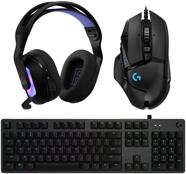 Main image of Logitech G502 HERO Mouse + G512 RGB Mechanical Keyboard + G522 Wireless Gaming Headset, Full RGB Gaming Bundle with Macro Programming, 25600DPI Precision, Anti-Ghosting, Tri-Mode Stereo Audio