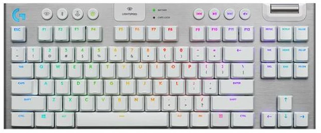 Alt view image 3 of 7 - Logitech G502 X LIGHTSPEED Mouse + G913 TKL Keyboard + G733 Headset White Gaming Bundle, LIGHTFORCE Switch, HERO 25K Sensor, RGB Mechanical Keyboard, Blue VO!CE Mic for Gaming & Office