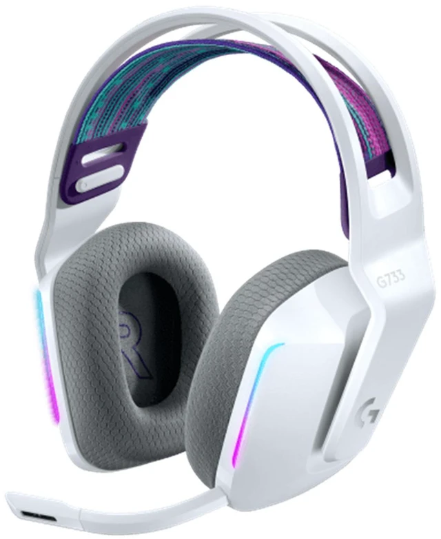 Alt view image 7 of 7 - Logitech G502 X LIGHTSPEED Mouse + G913 TKL Keyboard + G733 Headset White Gaming Bundle, LIGHTFORCE Switch, HERO 25K Sensor, RGB Mechanical Keyboard, Blue VO!CE Mic for Gaming & Office