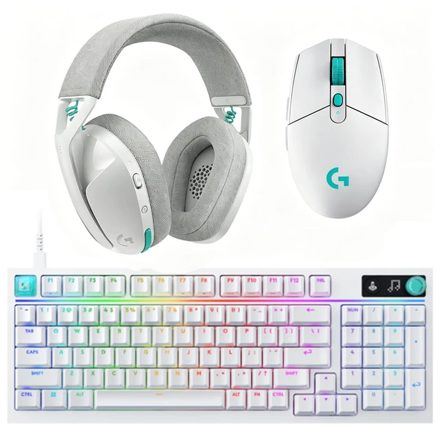 Main image of Logitech G304X Wireless Mouse + G316X Mechanical Keyboard + G321 Wireless Headset Gaming Bundle, 25600DPI Macro Mouse, 8KHz Low Latency Keyboard, 16kHz Mic Lightweight Combo for Gaming & Office