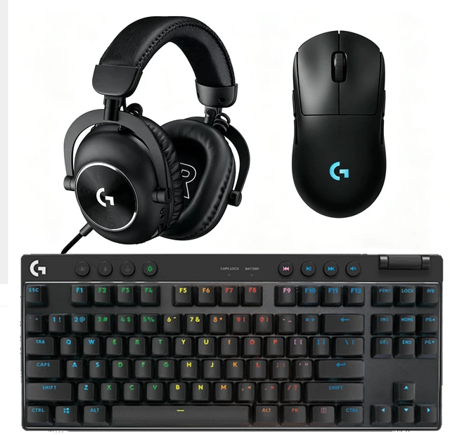Main image of Logitech G PRO 2 + PRO X TKL + PRO X 2 LIGHTSPEED Gaming Bundle, 44K DPI Professional Mouse, PBT Keycaps RGB Keyboard, 7.1 Surround Sound Noise Cancelling Headset, Pro E-Sports Wireless Combo