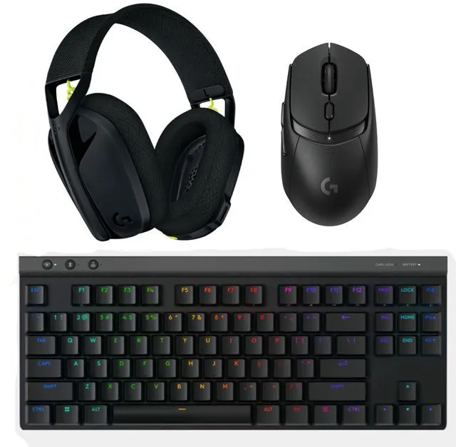 Main image of Logitech G309 Mouse + G515 TKL Keyboard + G435 Headset Gaming Bundle-Black, HERO 25K Sensor Mouse, Low Profile PBT Mechanical Keyboard, Dolby Atmos Lightweight Headset Black E-Sports Combo