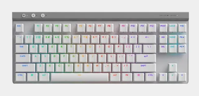 Alt view image 3 of 7 - Logitech G309 White Mouse + G515 White TKL Keyboard + G435 White Headset Gaming Bundle, HERO 25K Sensor Mouse, Low Profile PBT Mechanical Keyboard, Dolby Atmos Lightweight Headset White