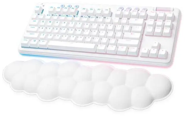 Alt view image 6 of 7 - Logitech G705 White Mist Mouse + G715 White Mist Keyboard + G735 White Mist Headset Aurora Gaming Bundle, LIGHTSYNC RGB, Dual LIGHTSPEED & Bluetooth Wireless, Ultra-Comfort All-in-One E-Sports Combo