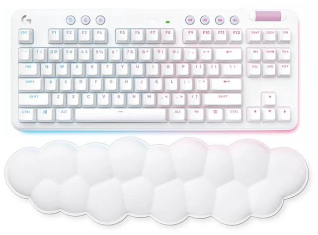 Alt view image 3 of 7 - Logitech G705 White Mist Mouse + G715 White Mist Keyboard + G735 White Mist Headset Aurora Gaming Bundle, LIGHTSYNC RGB, Dual LIGHTSPEED & Bluetooth Wireless, Ultra-Comfort All-in-One E-Sports Combo