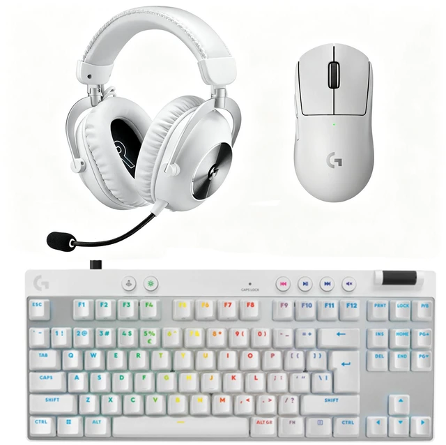 Main image of Logitech G PRO X Superlight 2 SE Mouse + PRO X TKL RAPID Keyboard + PRO X 2 LIGHTSPEED Headset Gaming Bundle-White, 60g UltraLight Mouse, Magnetic Analog Rapid Trigger Keyboard, 7.1 Surround Pro E