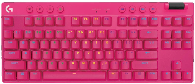 Alt view image 3 of 7 - Logitech GPW III Wireless Mouse+PRO X TKL Wireless Keyboard+PRO X 2 LIGHTSPEED Headset Gaming Bundle-Pink, 63g Ultra-Light 25600DPI 1000Hz Polling Mouse, PBT Keycaps RGB TKL Keyboard, 7.1 Surround