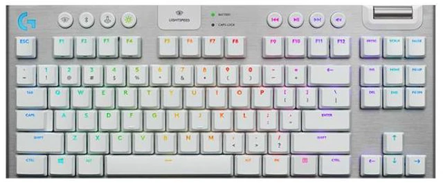 Alt view image 3 of 7 - Logitech G102 2nd Gen Wired Mouse+G913 TKL Wireless Keyboard+G733 LIGHTSPEED Headset Gaming Bundle-White, 85g Lightweight 8000DPI Mouse, Low Profile GL Switch Keyboard, 29H Battery RGB Headset