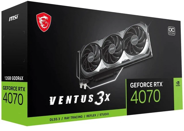 Alt view image 7 of 7 - MSI Ventus GeForce RTX 4070 Graphics Card, 12GB GDDR6X PCI Express 4.0 ATX Graphics Card RTX 4070 VENTUS 3X 12G OC