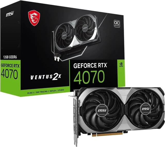Main image of MSI Ventus GeForce RTX 4070 12GB GDDR6X PCI Express 4.0 ATX Graphics Card RTX 4070 VENTUS 2X E 12G OC