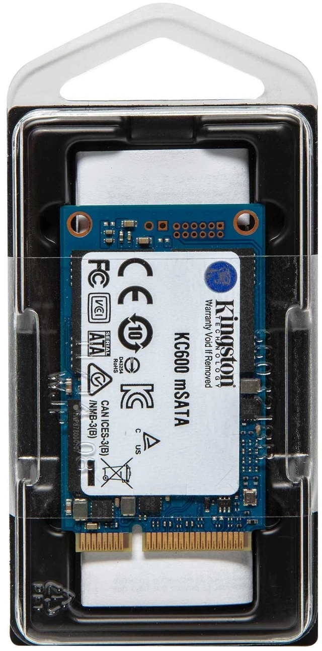 Alt view image 3 of 3 - Kingston KC600 mSATA 1TB SATA Rev 3.0 SSD, 3D TLC Internal Solid State Drive, mSATA Form Factor, Up to 550MB/s Read 520MB/s Write, 600TBW, HighSpeed Storage Upgrade, For Old Notebook Mini PC