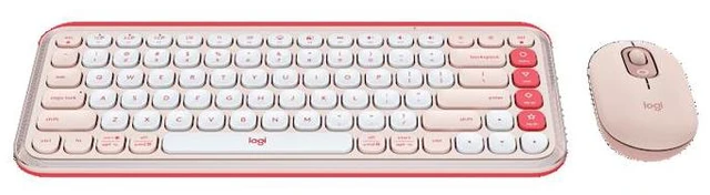 Alt view image 4 of 7 - Logitech POP ICON COMBO Bluetooth Keyboard and Mouse, Compact TKL Bluetooth Keyboard and Mouse Bundle with Programmable Quiet Keys and Buttons - Rose pink